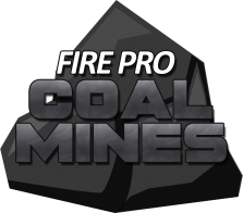 Fire Pro Coal Mines logo: the text 'FIRE PRO COAL MINES' set over a cluster of three stylized coal chunks.
